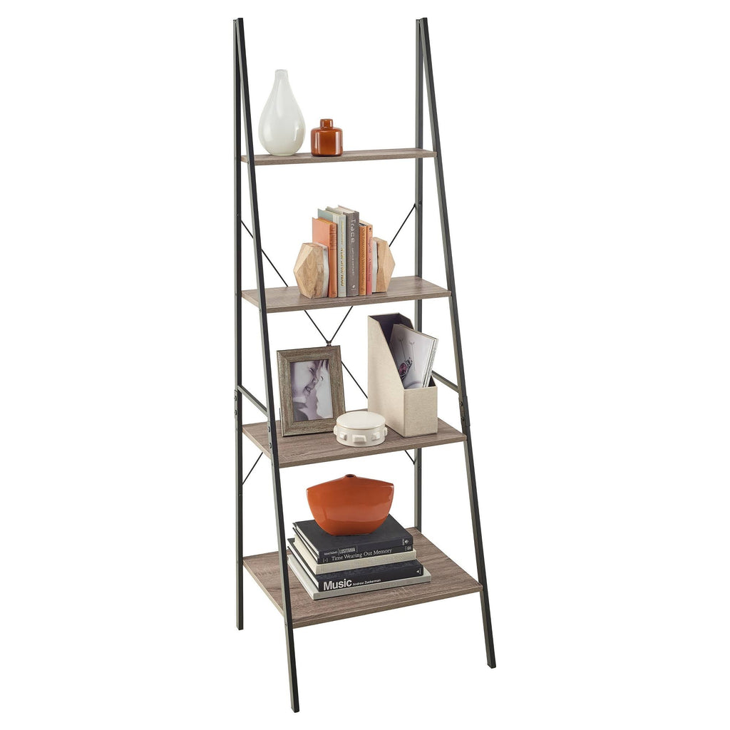 Natural Gray 4-Tier Bookcase N32180