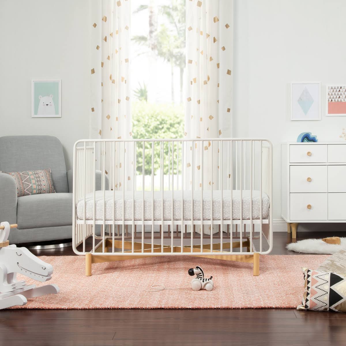 Metal Crib with Toddler Bed Conversion Kit G3368