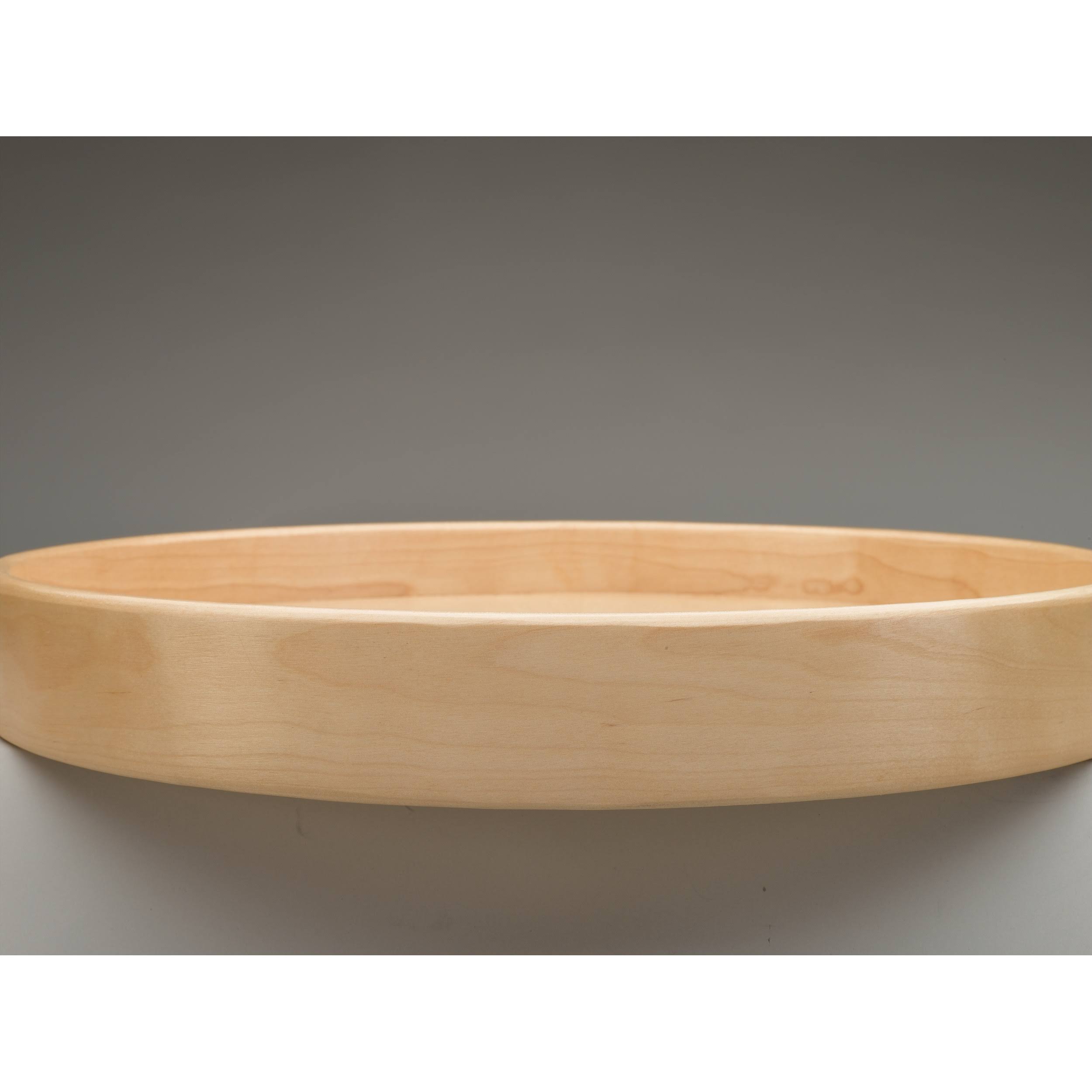 32x22 Natural Wood Kidney Lazy Susan M7018