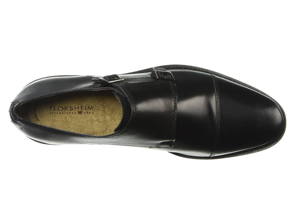 Black Double Monk Strap Shoes L9367