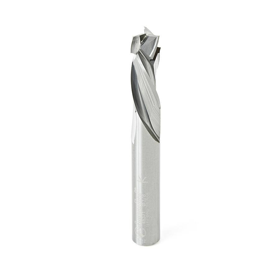 Solid Carbide Compression Spiral 3/8 Dia x 1 x 3/8 Shank x 3 inch Long CNC Router Bit E49113