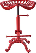 Rustic Industrial Farmhouse Tractor Seat Counter Height Adjustable Bar Stool Cast Iron Swivel Stool T410