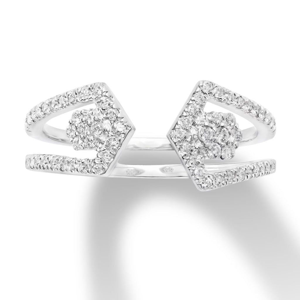 14K White Gold Diamond Fashion Ring, Size 7 L726948
