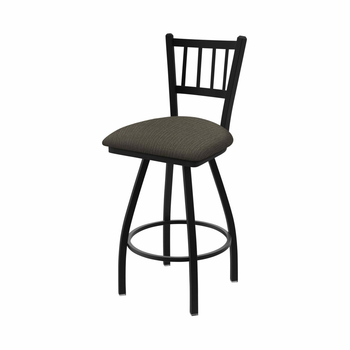 Anodized Nickel Swivel Stool with Willow Seat I960042
