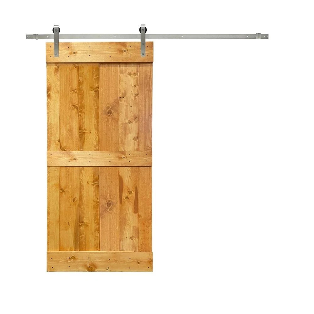 Stained Wooden Sliding Barn Door (Sage Green - 30 x 84) I843