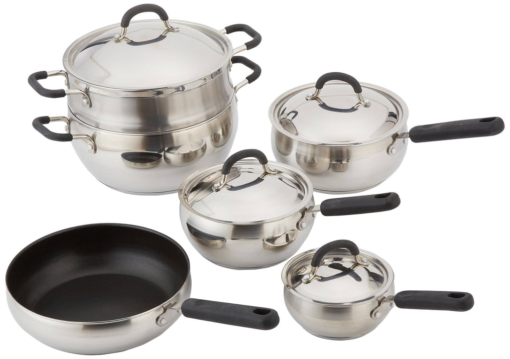 10 PC Stainless Steel Cookware Set E423