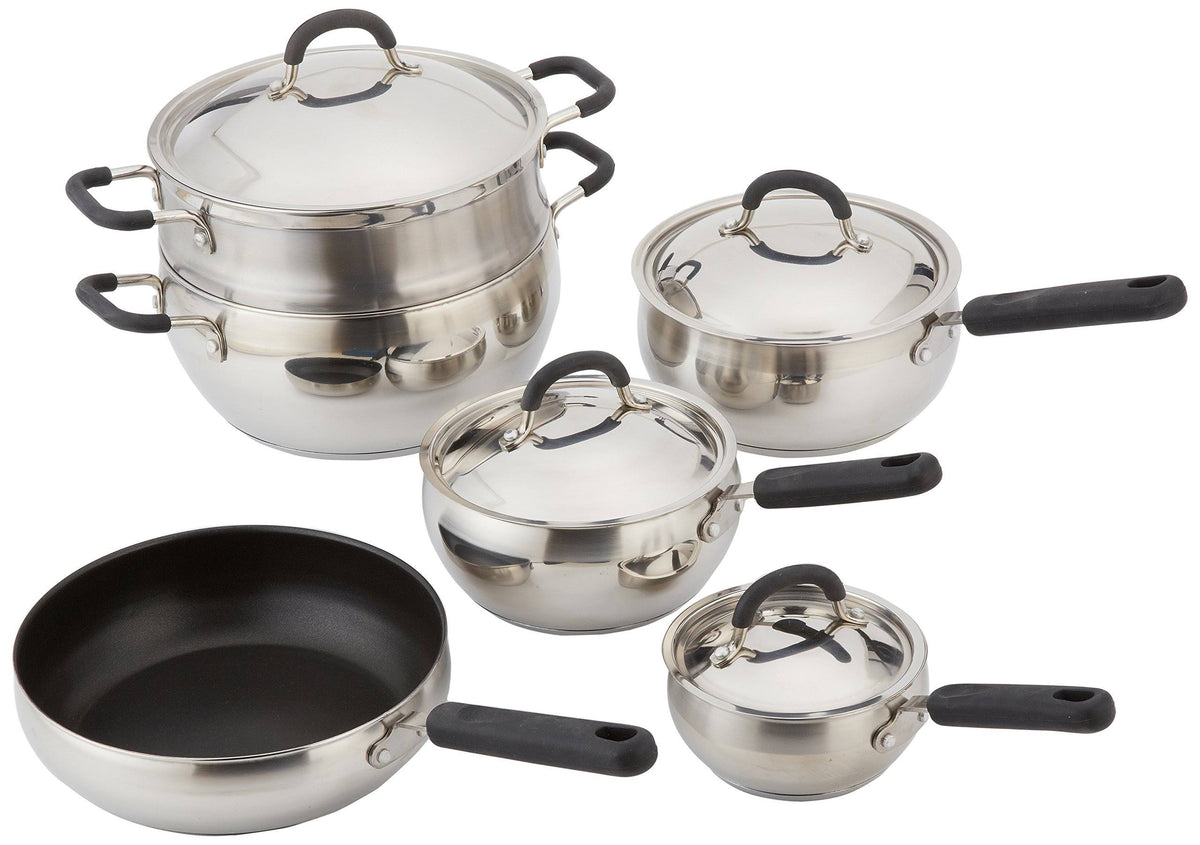10 PC Stainless Steel Cookware Set E423