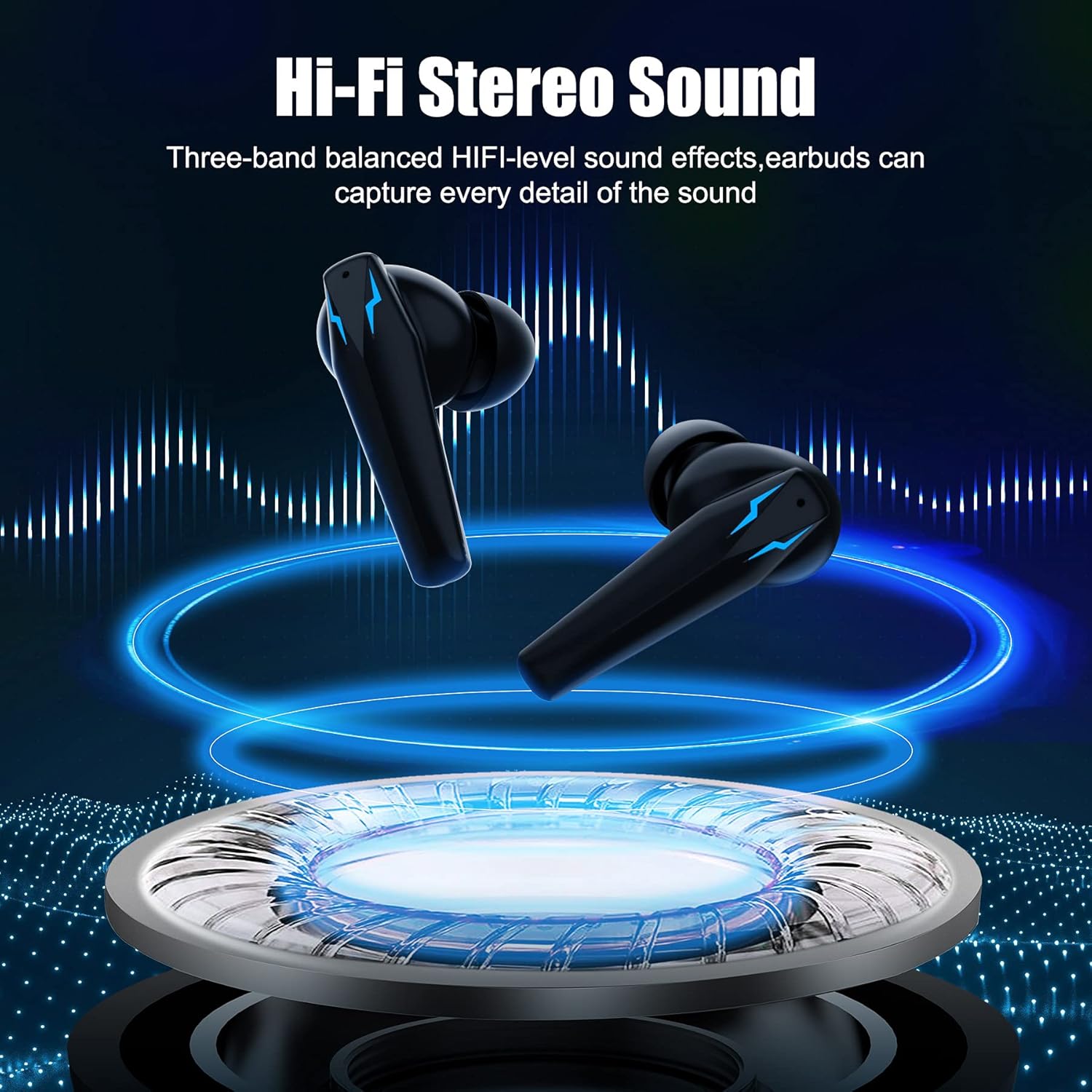 Wireless Earbuds Bluetooth in-Ear Headphone with Microphone Pack of 2 W462