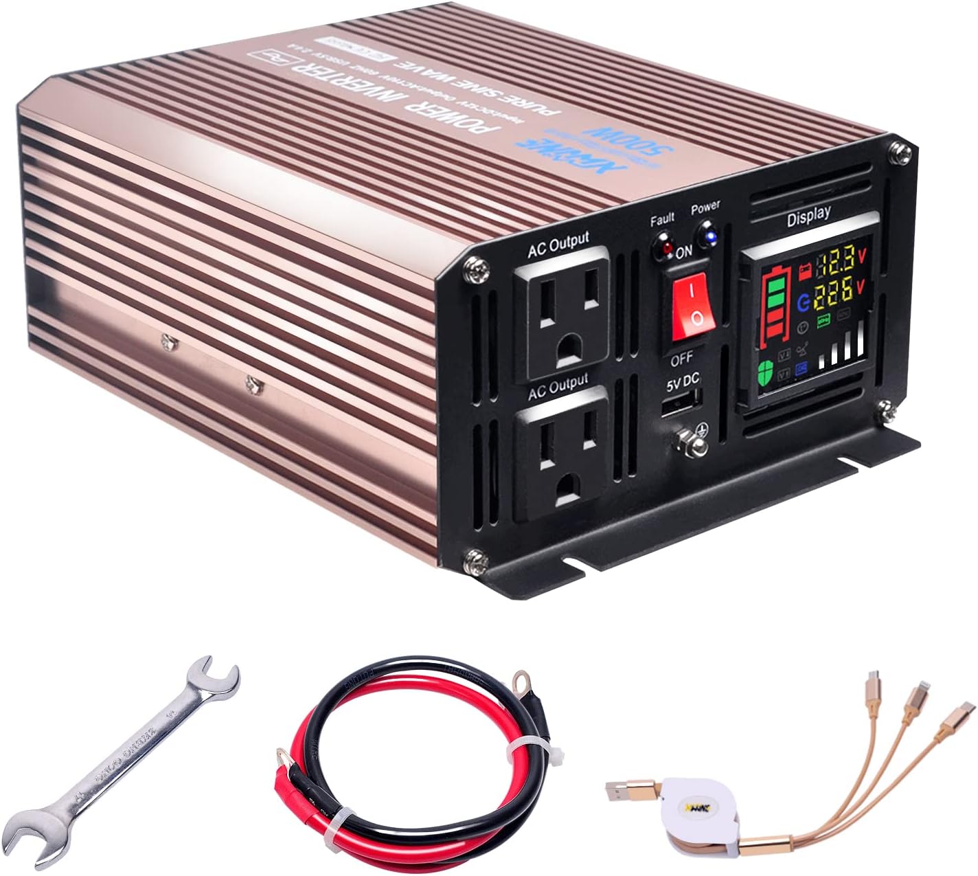 4000 Watts Pure Sine Wave Power Inverter with Remote Control and LED Display I10812