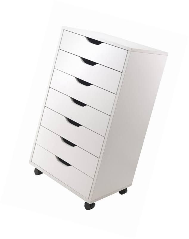 White 7 Drawers Cabinet C2826