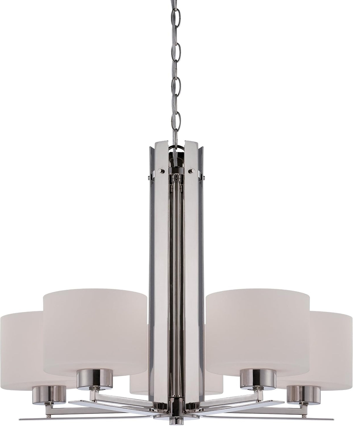 Two Light Vanity with Etched Opal Glass Polished Nickel Fixture O693