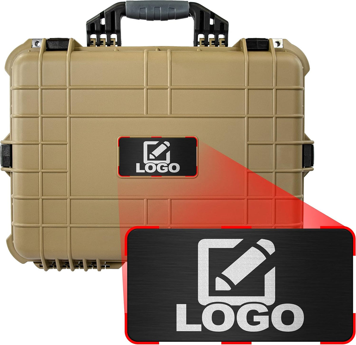 White 20 Inch Waterproof Shockproof Camera Case with Foam J606435
