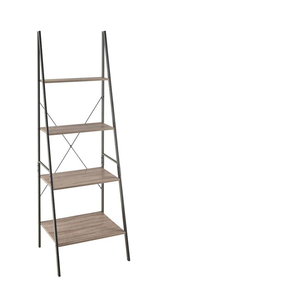Natural Gray 4-Tier Bookcase N32180
