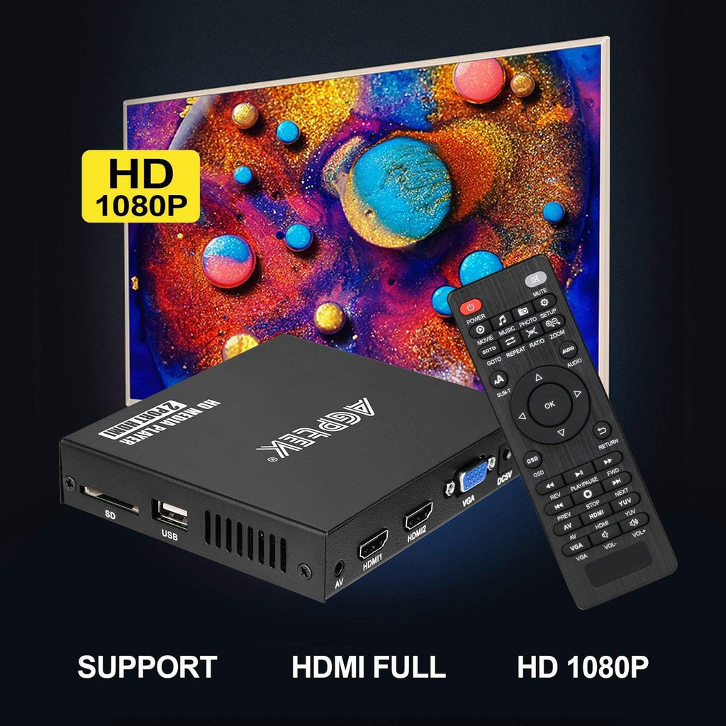 1080P Dual HDMI Media Player with USB/SD/HDD Support, Pack of 2 E657150