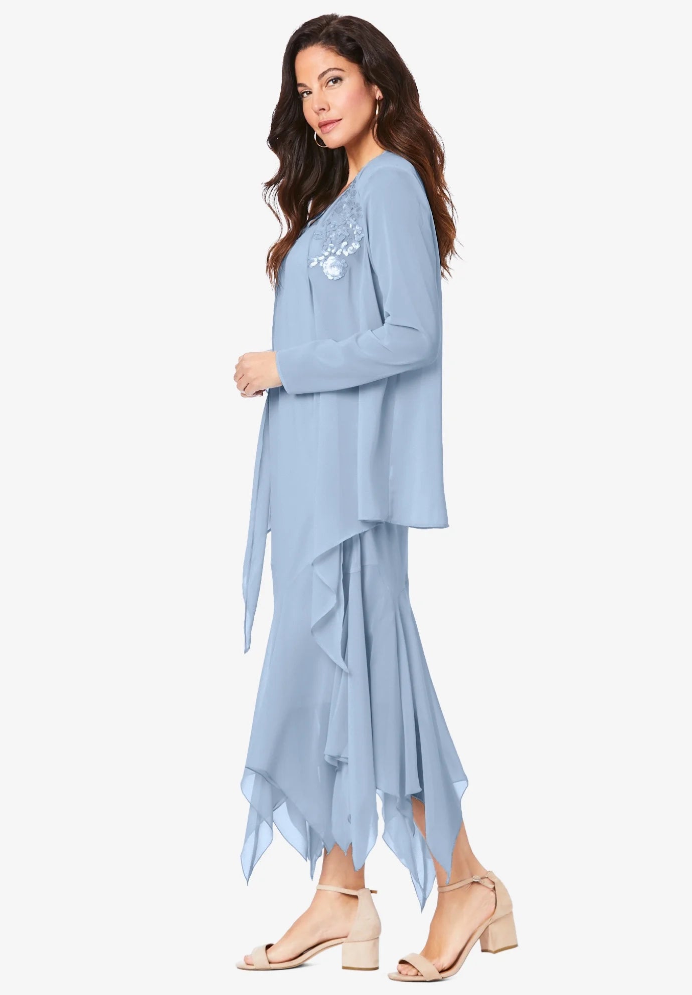 Sequin Jacket Dress Set R734899