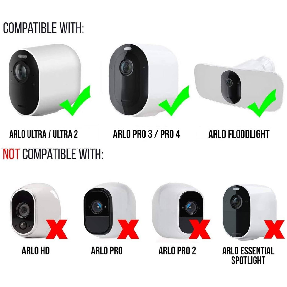 3-in-1 Floodlight, Charger and Mount for Arlo Ultra/Ultra 2 and Arlo Pro 3/Pro 4 (White) W347463