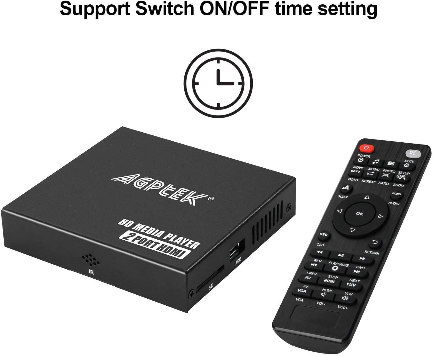 1080P Dual HDMI Media Player with USB/SD/HDD Support, Pack of 2 E657150