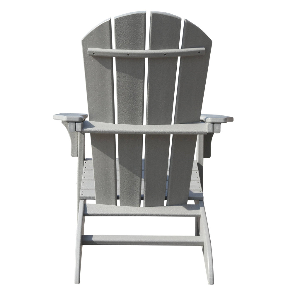 Grey Plastic Outdoor Adirondack Chair Y5890