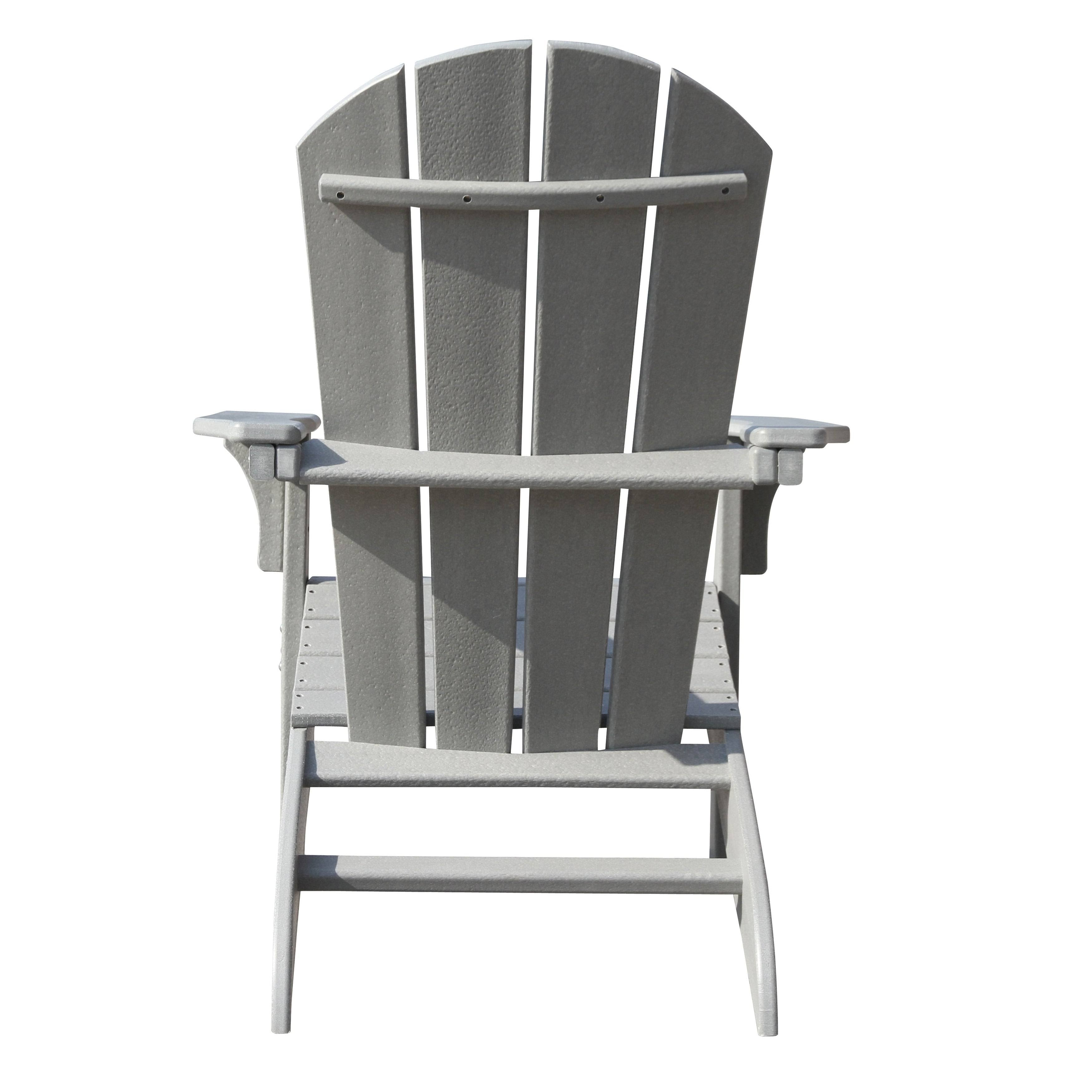Grey Plastic Outdoor Adirondack Chair Y5890