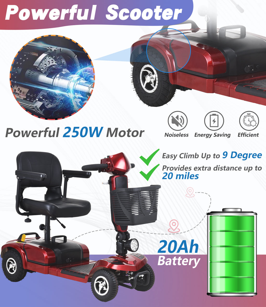 4 Wheel Electric Mobility Scooter 20Ah Battery Y576930