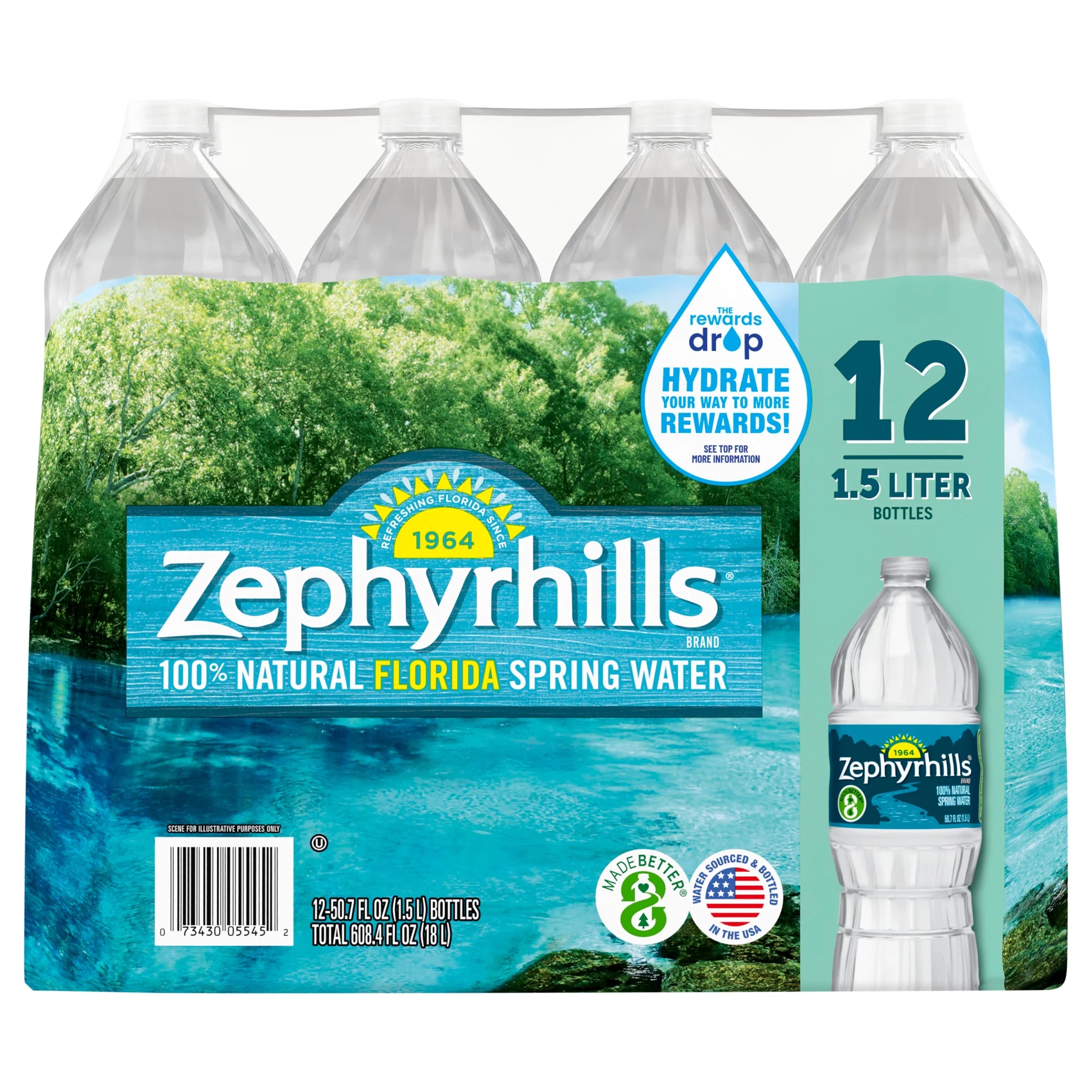 Natural Spring Water 12-1L Plastic Bottles K972318