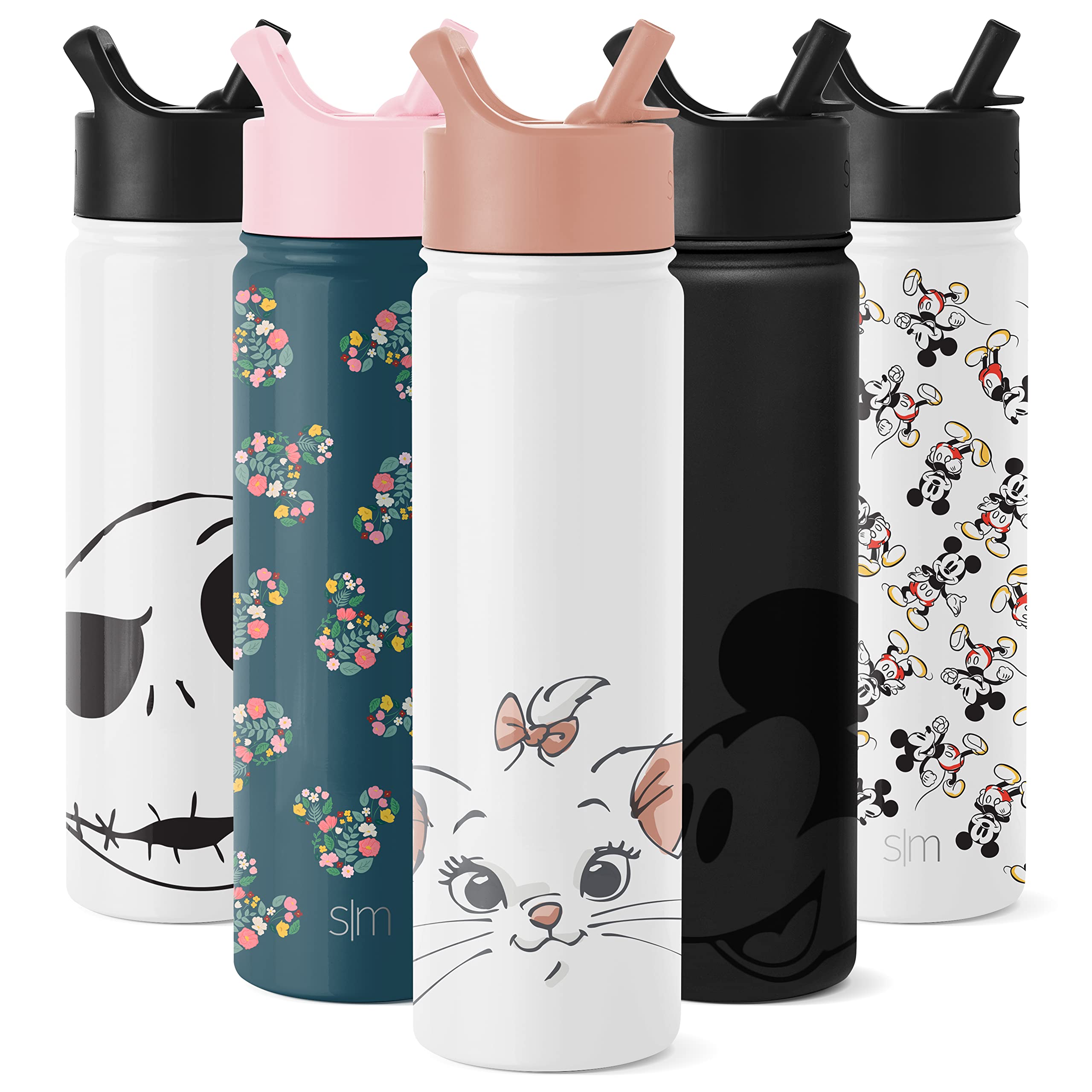 Disney Aristocats 22oz Stainless Steel Water Bottle with Straw Lid Q3694