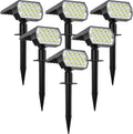 6 Pack 52 LED 3 Modes IP65 Waterproof Solar Spot Lights P578764