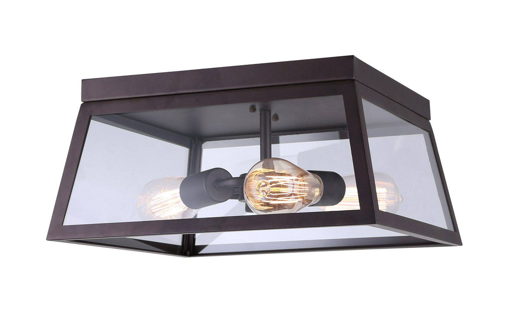 Oil Rubbed Bronze 3 Light Flushmount U315