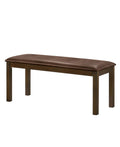 Padded Dining Bench Walnut Brown Q7524