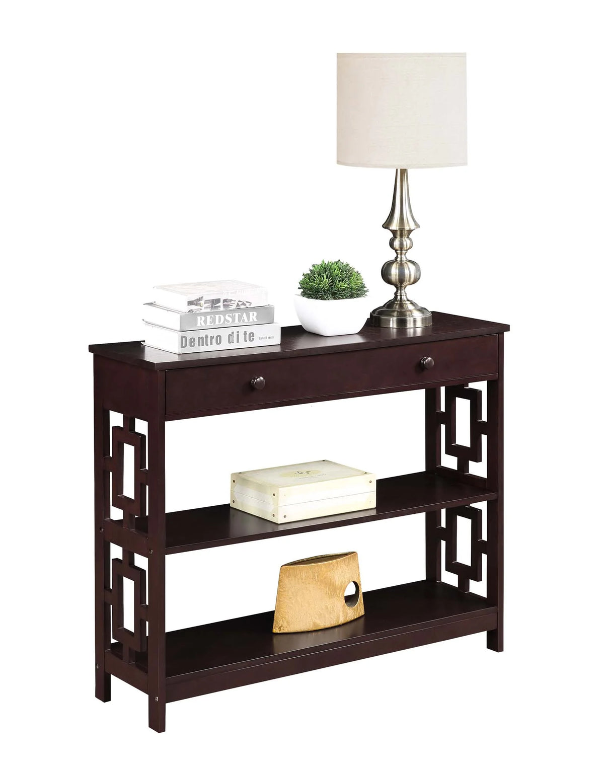 Espresso Console Table with Drawer C3069