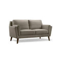 Gray Leather Match Loveseat E29157