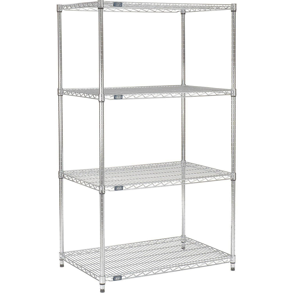 Chrome Wire Shelving Starter 30x22W x 14x22D x 74x22H W653560
