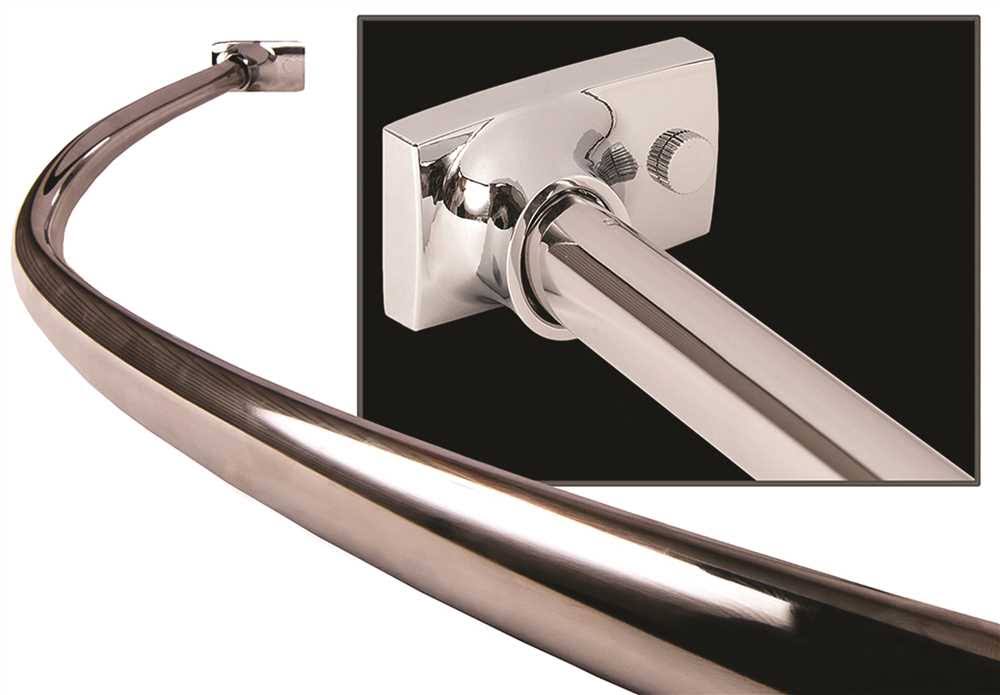 Satin Stainless Steel Curved Shower Rod 5 ft 6 Pack R1250
