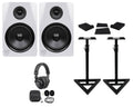 8x22 600W Dual Powered Studio Monitors with Stands Pads Headphones R372049