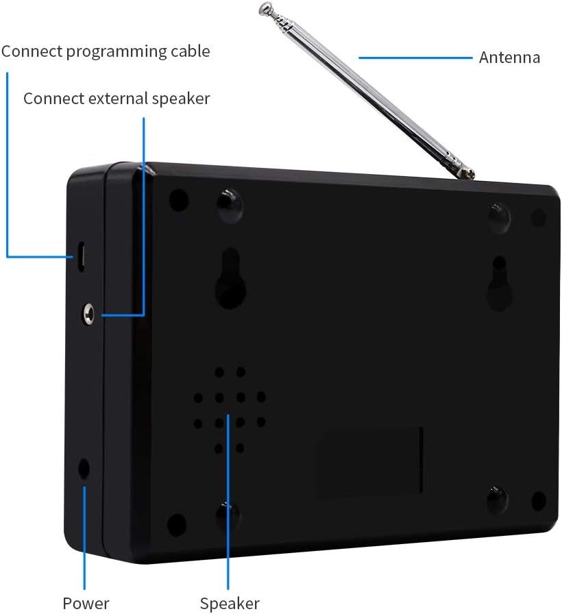 Wireless Calling System with 5 PCS Waterproof Call Buttons and 1PC Display Receiver D3713