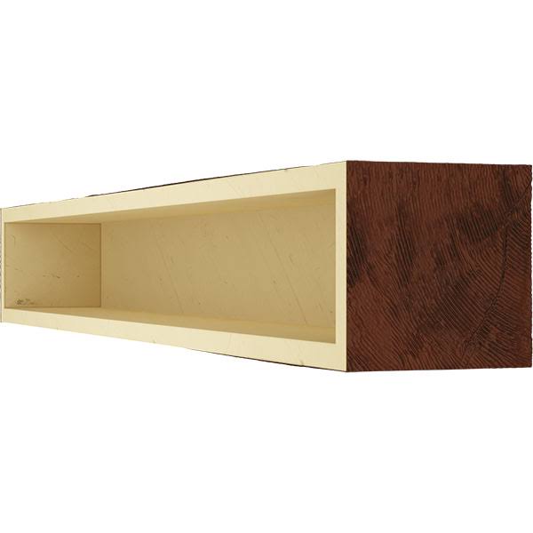 Natural Pecan Sandblasted Faux Wood Fireplace Mantel I6782
