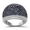 Sterling Silver Blue & White 2 Carat Diamond Ring Y260713
