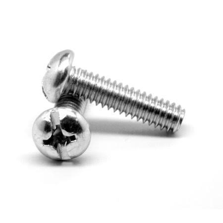 1/4 inch-20 x 3 1/2 inch Coarse Thread Machine Screw Combo Round Head Low Carbon Steel Zinc Plated Pk 40 Z367817