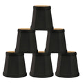 Silk Bell Candelabra Shade Set of 6 Black Gold Z499
