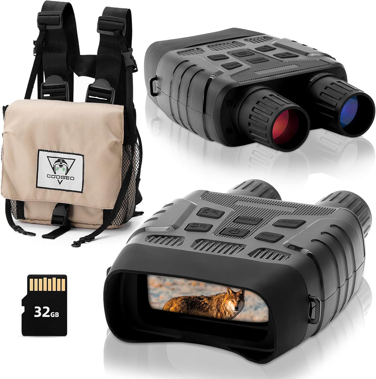 Digital Night Vision Goggles with Harness Bag and 32GB Card F323279