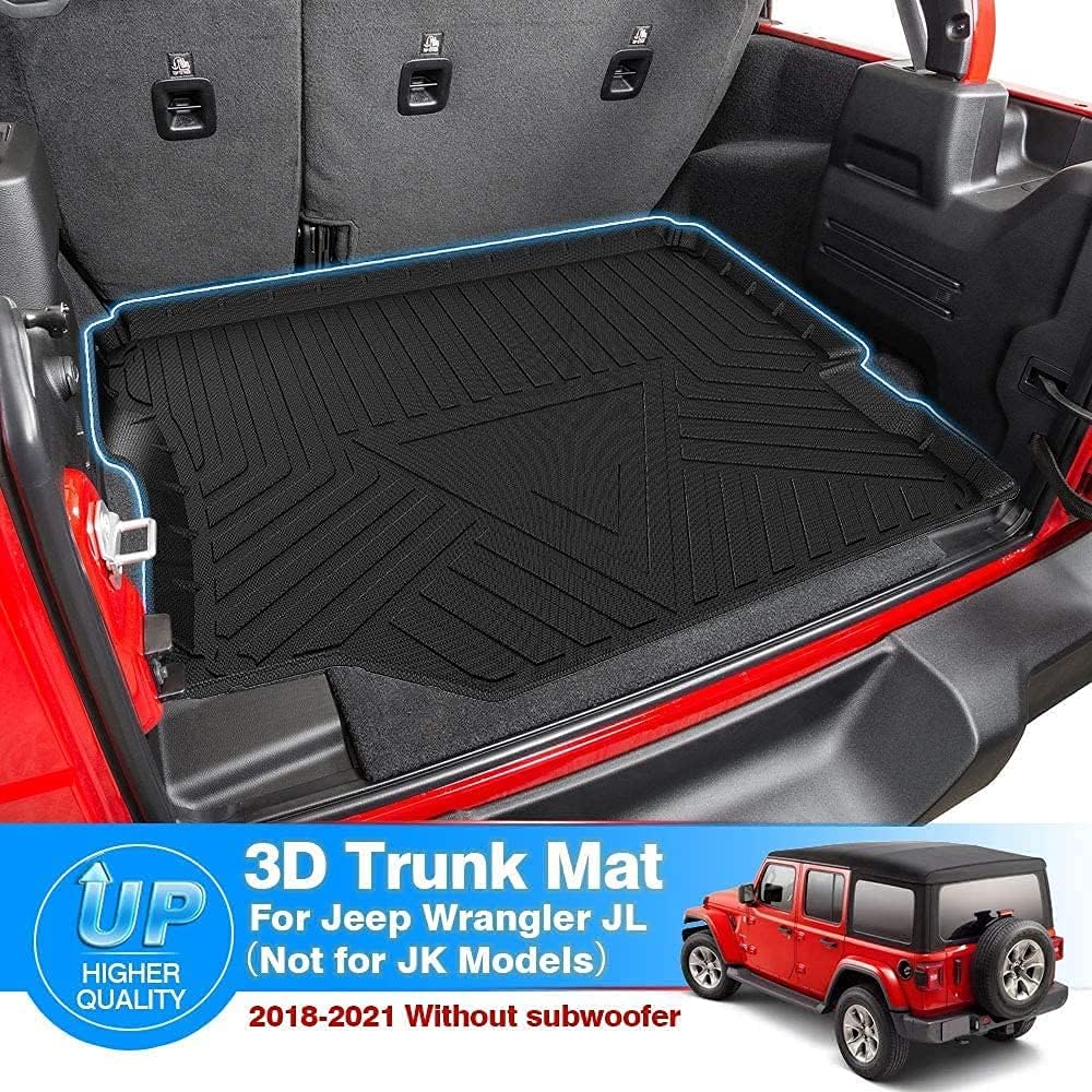 Heavy Duty Trunk Liner for Jeep Wrangler Sahara 4 Doors 2018 2019 2020 S206659