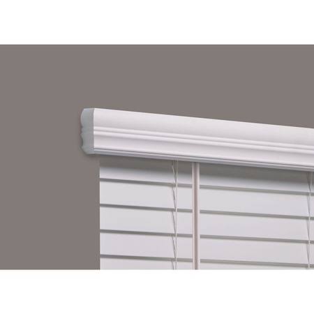 Cordless Faux Wood Blind, White, 64-1/2x22w x 6 V70456
