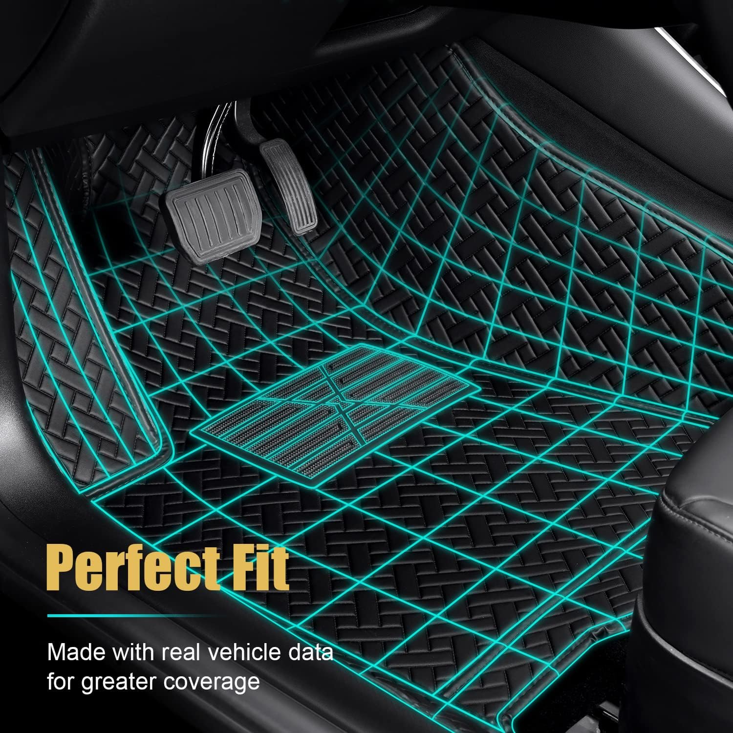 Black Waterproof Car Floor Liner I200342
