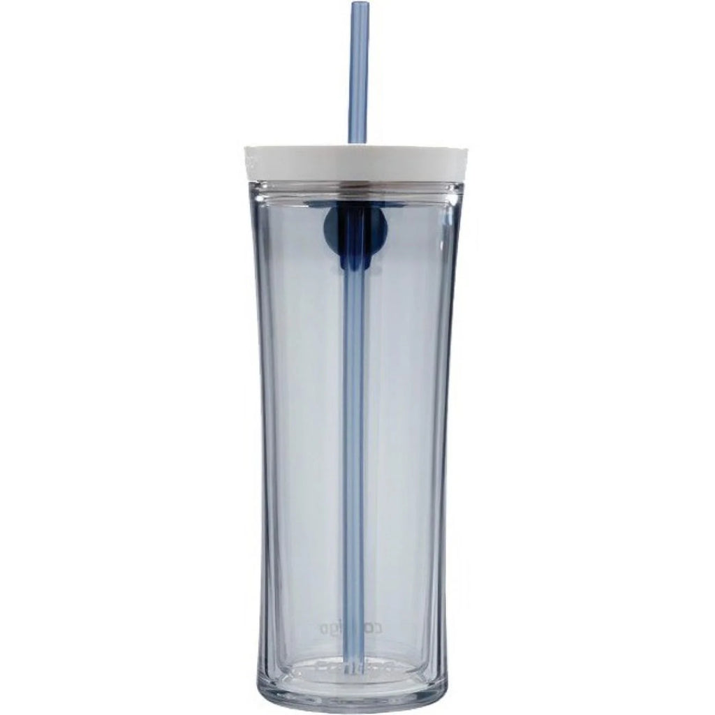 20 Oz Clear Tumbler with Straw V673