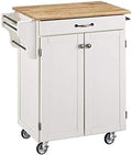 White Stainless Steel Top Kitchen Cart J453