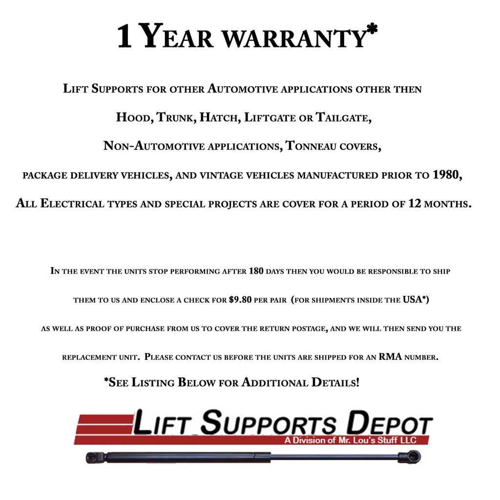 Qty 2 10Mm Steel Socket End Lift Supports 19.5 Inch Extended 30Lbs. Gas Shock B3881
