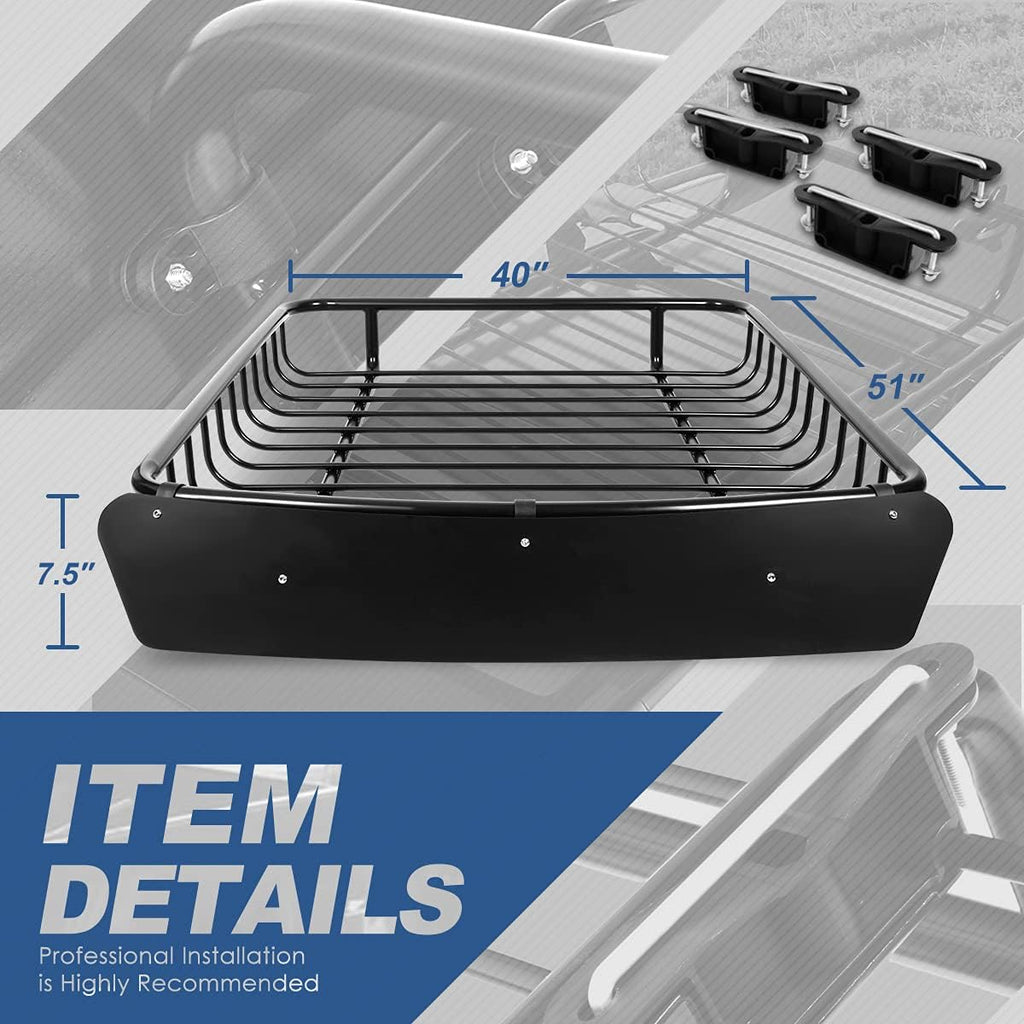 Mild Steel Roof Rack Top Cargo Carrier Basket H497412