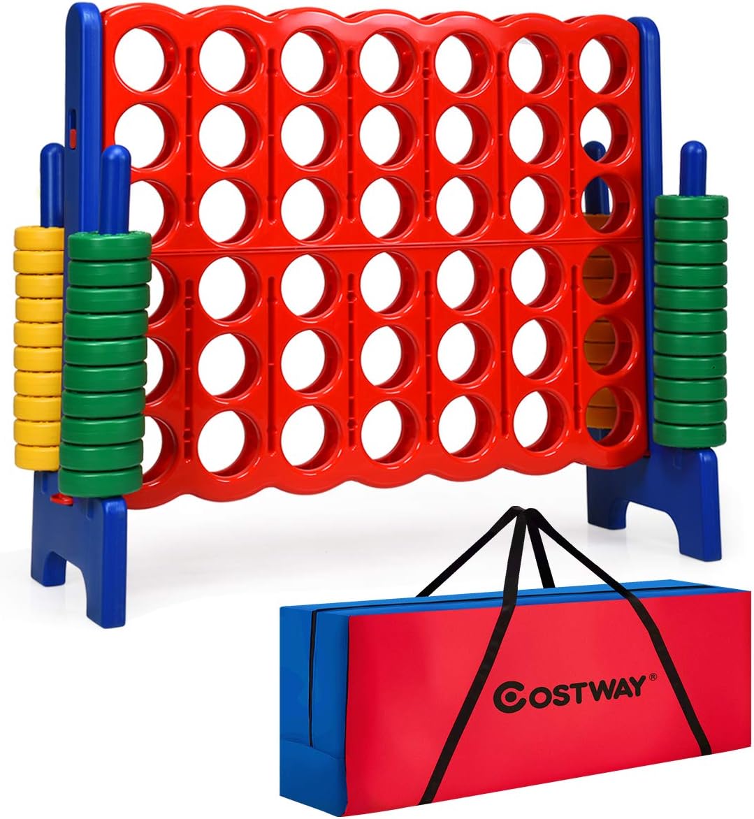 Jumbo 4-to-Score Giant Game Set with Storage Carrying Bag, 42 Jumbo Rings Q2273