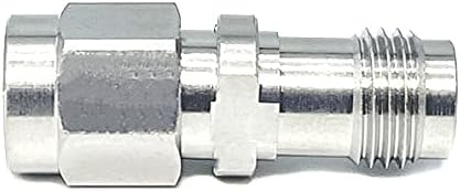 2.4 mm Female to 2.92 mm Male Microwave Adapter, DC to 40 GHz, 50 Ohm, Stainless Steel Body, Pack of 2 U730871