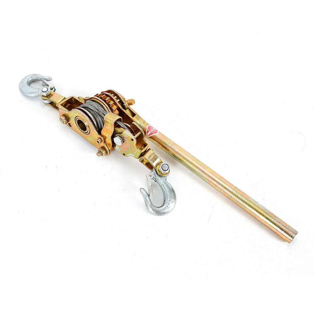 Cable Hoist Come Along Heavy Duty Hand Power Cable Puller 2 Ton Double Hooks S418